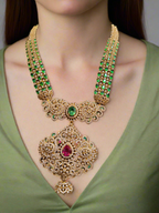 Ornate necklace with gemstones
